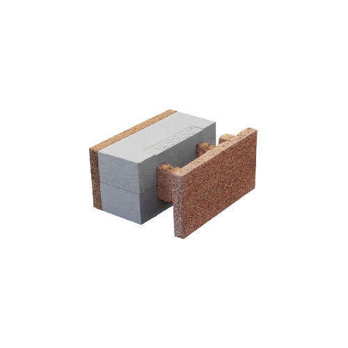 Bloc de coffrage en polystyrène - H 43/15+19 - FIXOLITE - en bois ciment / pour mur / isolant