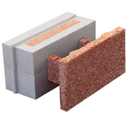 Bloc de coffrage en polystyrène expansé PSE - HI 37.5/15+18.5	 - FIXOLITE - en bois ciment / pour mur / isolant