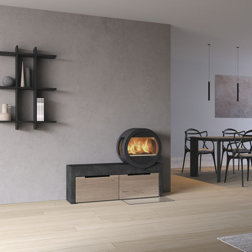 Poêle à bois - ME - Nordpeis - 5 kW - 10 kW / à poser / à 3 faces