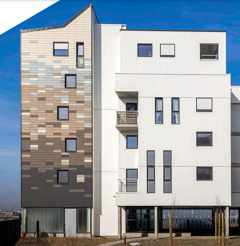 Bardage en panneaux - RESIDENTIAL AREA "GRAND LARGE"  - Arconic Architectural Products SAS, Merxheim/Frank - en aluminium / vertical / durable