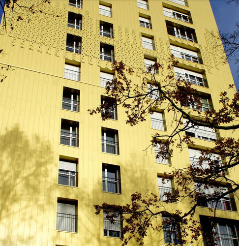 Bardage en panneaux - RESIDENTIAL TOWERS "HERRIOT ET SUISSE" - Arconic Architectural Products SAS, Merxheim/Frank - aluminium / en enduit / en PVDF