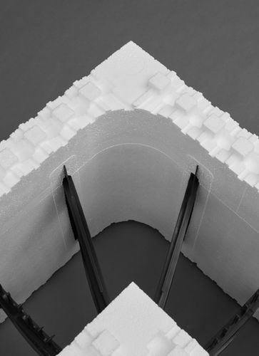 Bloc de coffrage en polystyrène expansé PSE - ICF R22 - amvicsystem - pour mur / isolant / d'angle