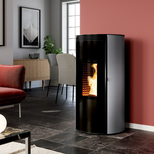 Poêle à granulés - CUMA EVO - Caminetti Montegrappa - 0 - 5 kW / 5 kW - 10 kW / contemporain
