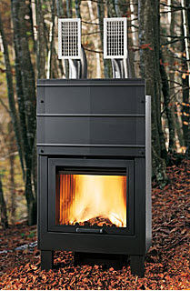 Foyer fermé à bois - MB QUADRA PLUS - Caminetti Montegrappa - à 1 face / en métal