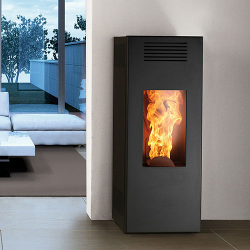 Poêle à granulés - NOIR - Caminetti Montegrappa - 0 - 5 kW / 9 kW / contemporain