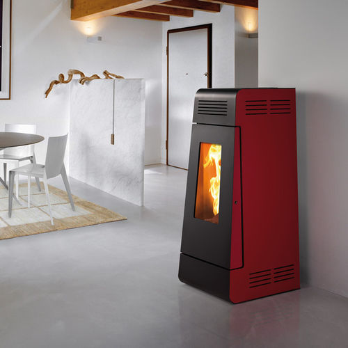 Poêle à granulés - NEW LINEA - Caminetti Montegrappa - 0 - 5 kW / 9 kW / contemporain