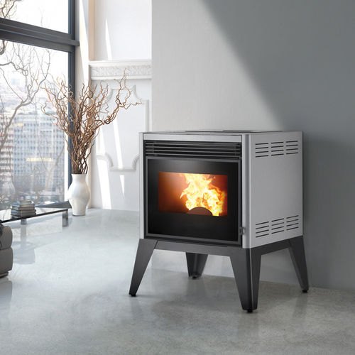 Poêle à granulés - LAB - Caminetti Montegrappa - 0 - 5 kW / 10 kW - 20 kW / contemporain
