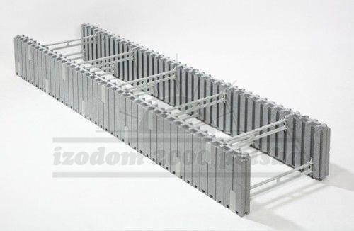 Bloc de coffrage en polystyrène expansé PSE - MCFU 2/50 - izodom 2000 polska - en Néopor® / pour mur / isolant