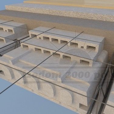 Dalle de plancher préfabriquée en polystyrène expansé PSE - STP+2STN - izodom 2000 polska - pour mur extérieur porteur / pour sol / isolante