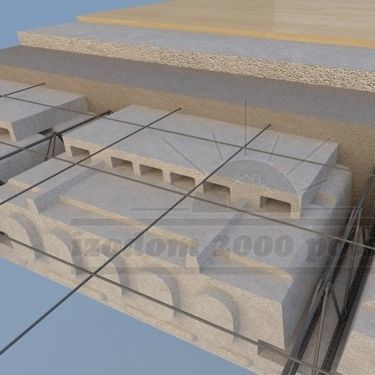 Dalle de plancher préfabriquée en polystyrène expansé - STP+STN - izodom 2000 polska - pour plafond / isolante
