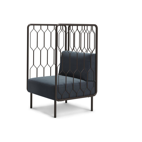 Fauteuil visiteur contemporain - KOVE - FORAFORM AS - en tissu / en fer forgé / tapissé