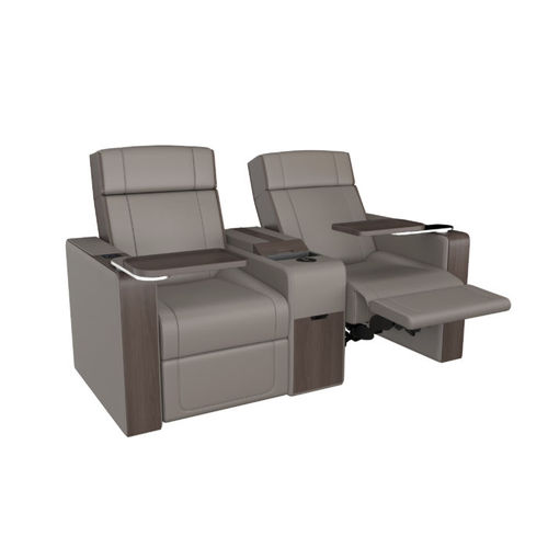 Fauteuil de cinéma en cuir - TUSCANY - FORAFORM AS - professionnel / marron / blanc