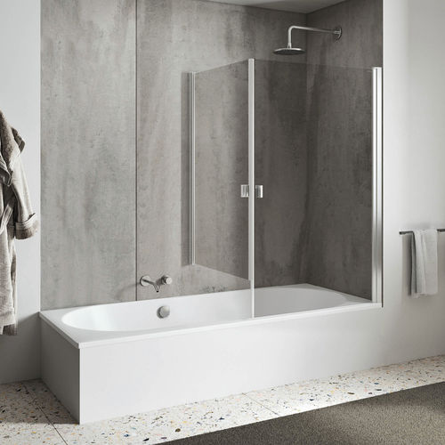 Pare-baignoire pivotant - LIGHT VP1 + VP2 - Relax - en verre trempé / 1 volet / en verre satiné