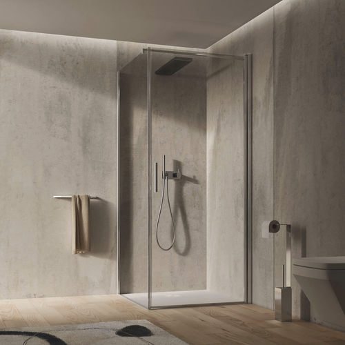 Cabine de douche en verre - LIGHT AB + F1 - Relax - avec porte pivotante / d'angle / en verre transparent