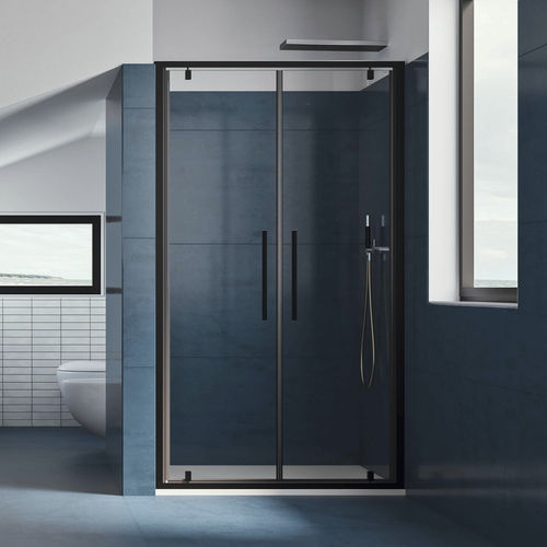 Paroi de douche pivotante - UNICO B2 - Relax - en niche / en verre trempé / sur mesure