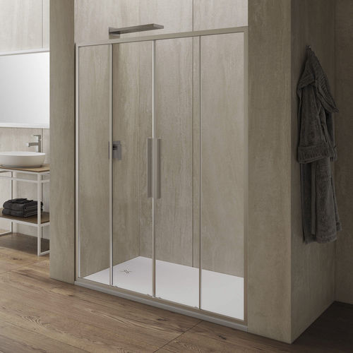 Paroi de douche coulissante - UNICO SC2 - Relax - en niche / en verre trempé / sur mesure