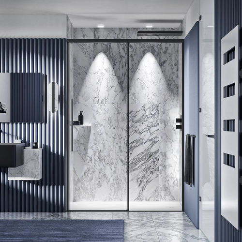 Cabine de douche en verre trempé - EVOX SC1 - Relax - en aluminium / à portes coulissantes / en niche
