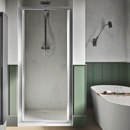 Cabine de douche en verre trempé - LYRA B1 - Relax - en aluminium / avec porte pivotante / en niche