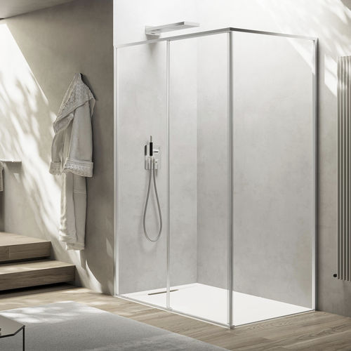 Cabine de douche en verre trempé - CALAMO SF+F - Relax - en profilé aluminium / à portes coulissantes / d'angle