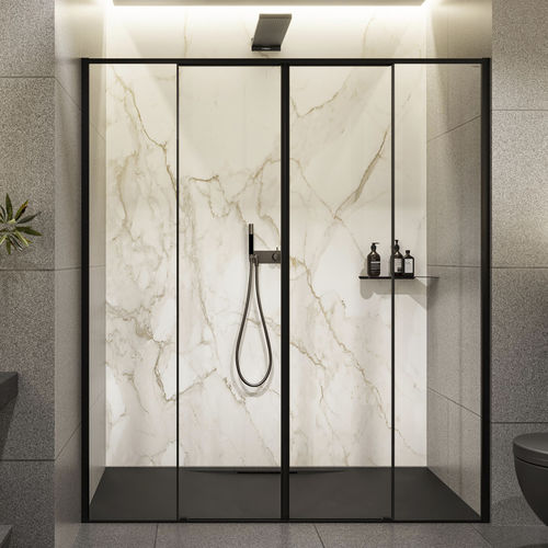 Cabine de douche en verre trempé - CALAMO SC2 - Relax - en profilé aluminium / à portes coulissantes / en niche