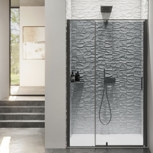 Cabine de douche en aluminium - KUBIK PB - Relax - en verre trempé / avec porte pivotante / en niche