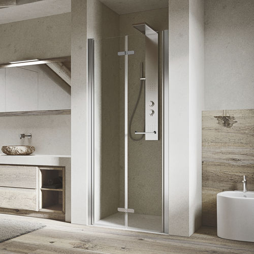 Cabine de douche en verre trempé - LIGHT S1 - Relax - en aluminium / avec porte pliante / en niche