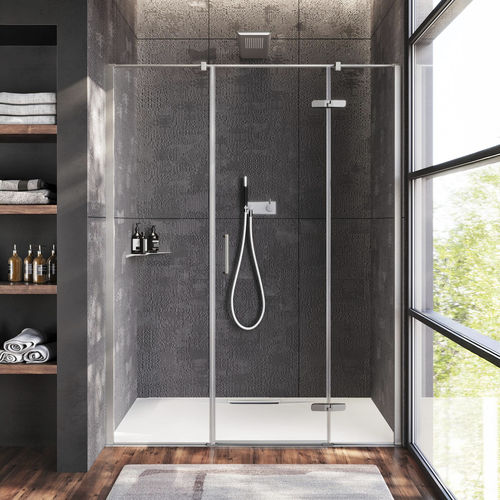 Cabine de douche en verre - CARDINE AC - Relax - avec porte pivotante / fixe / en niche