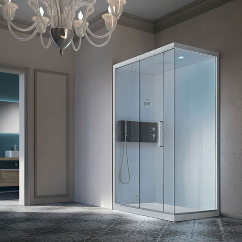 Cabine de douche multifonction - SOUL - Geromin - à vapeur / en cristal / en chrome