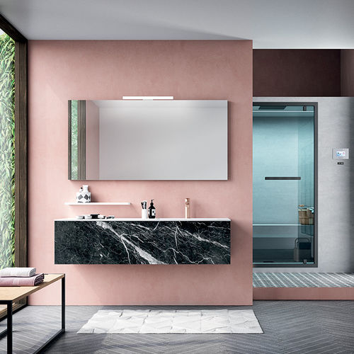 Meuble vasque suspendu - Comp. ECL 01 - Geromin - en marbre / en Solid Surface / contemporain