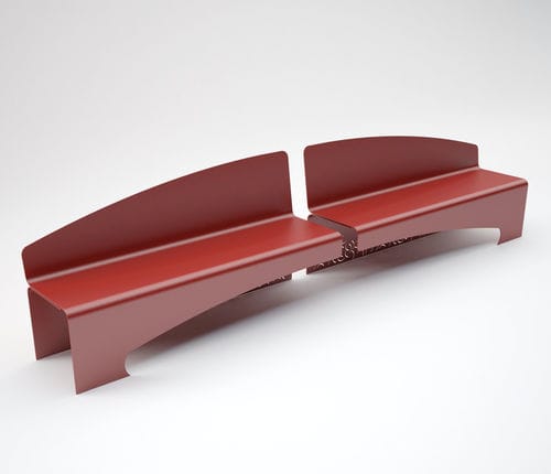 Banc public contemporain - ECLISSE - CITYSì - en acier galvanisé / avec dossier / modulaire
