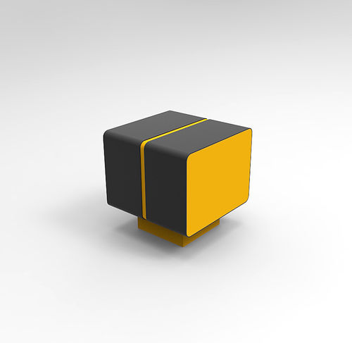 Tabouret contemporain - ASH  - CITYSì - en acier galvanisé / pour espace public / d'extérieur