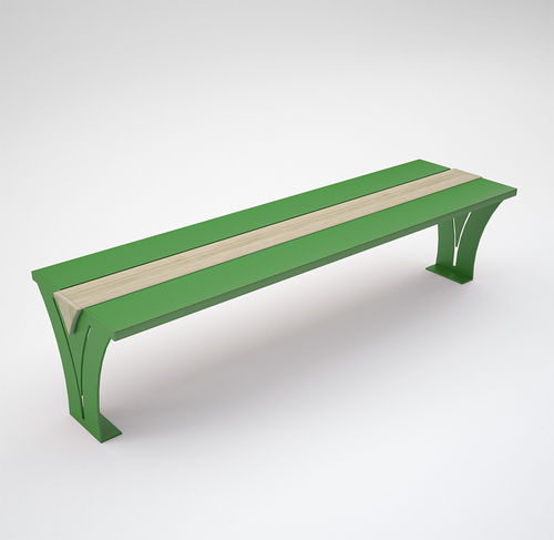 Banc public contemporain - VICTOR  - CITYSì - en bois / en acier / pour établissement public