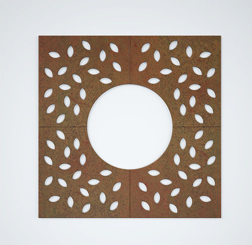 Grille d'arbre carrée - FOGLIE - CITYSì - ronde / en acier galvanisé / en acier COR-TEN®