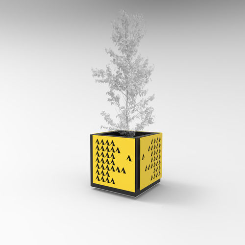 Jardinière en métal - CUBE - CITYSì - rectangulaire / carrée / modulable
