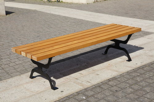 Banc public contemporain - RETRO' WOOD SEDUTA - CITYSì - en bois / en métal peint / modulaire
