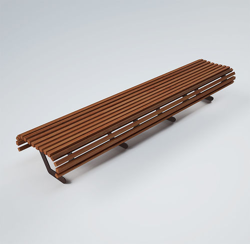 Banc public contemporain - AUDREY COLORWOOD  - CITYSì - en aluminium / en métal peint / modulaire