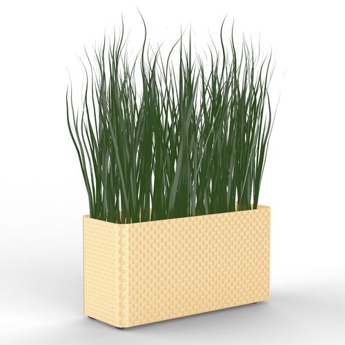 Jardinière en acier peint - PATTERN  - CITYSì - rectangulaire / à roulettes / contemporaine
