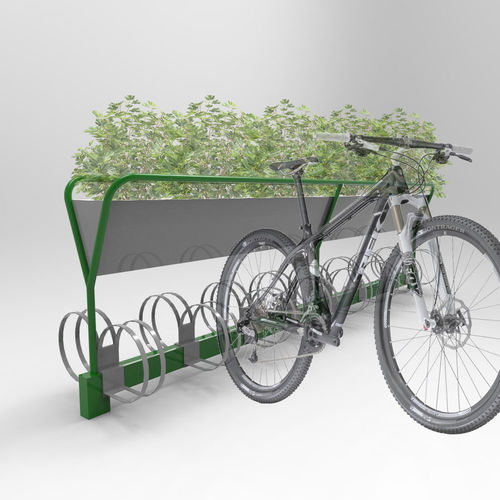 Range-vélo au sol - CIUDAD - CITYSì - horizontal / avec panneau publicitaire intégré / avec jardinière intégrée