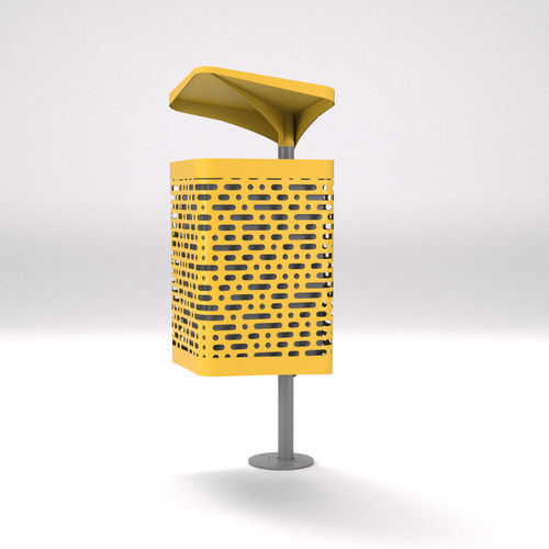Corbeille à papier en acier à revêtement par poudre - PIVOT - CITYSì - antifeu