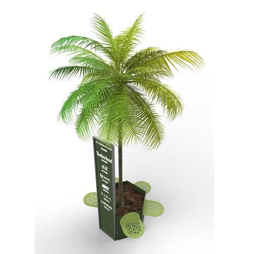 Jardinière en bois - PETALO - CITYSì - en acier galvanisé / en acier peint / hexagonale