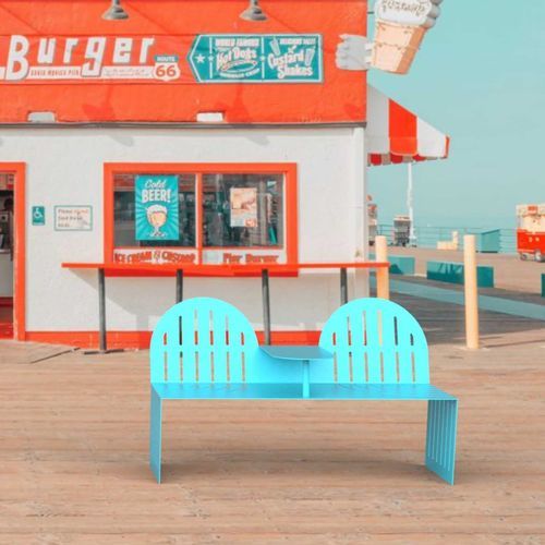 Banc public contemporain - KEY WEST - CITYSì - en acier galvanisé / en acier peint / avec dossier