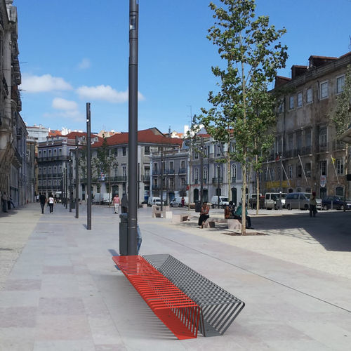 Banc public moderne - 3619 - CITYSì - en acier galvanisé / en acier peint / sans dossier