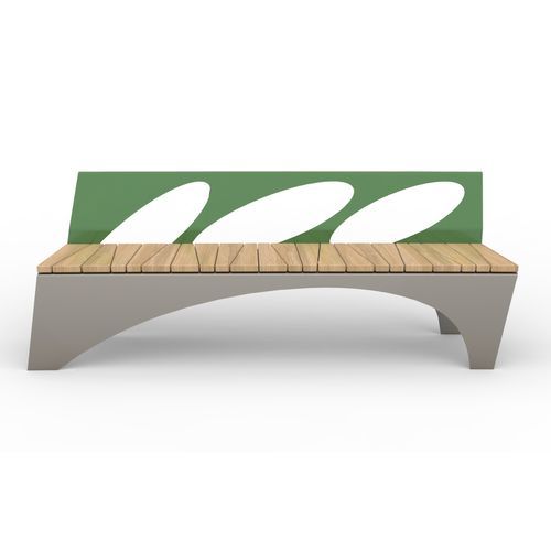 Banc public contemporain - FRISONE - CITYSì - en tôle / en acier galvanisé / en acier peint