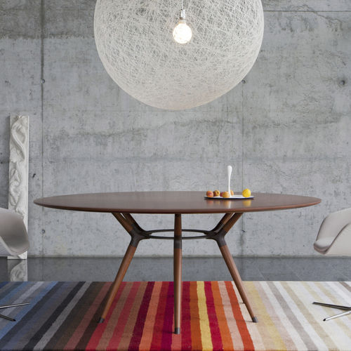 Table contemporaine - X2 - Mobimex - en bois / en acier / rectangulaire