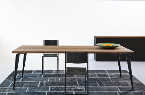 Table contemporaine - LX - Mobimex - en métal / avec piètement en métal / rectangulaire