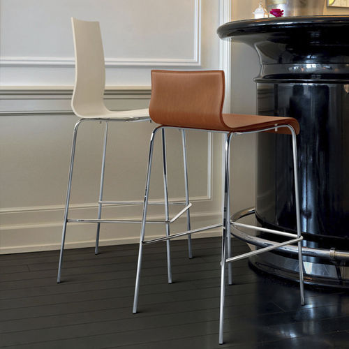 Chaise de bar contemporaine - ICON-BDK - PAPATYA - d'extérieur / d'intérieur / en cuir