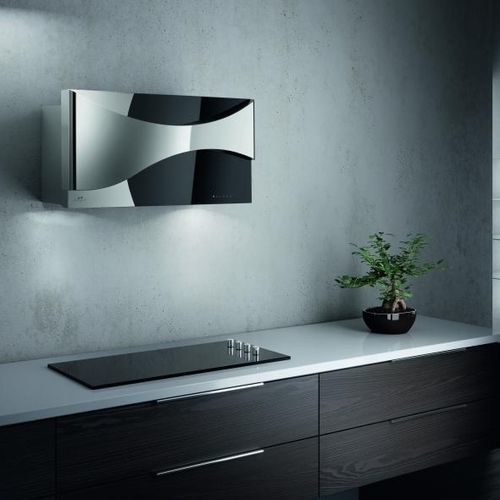 Hotte murale - AMBIENT - Galvamet - sans conduit / avec éclairage intégré / design original