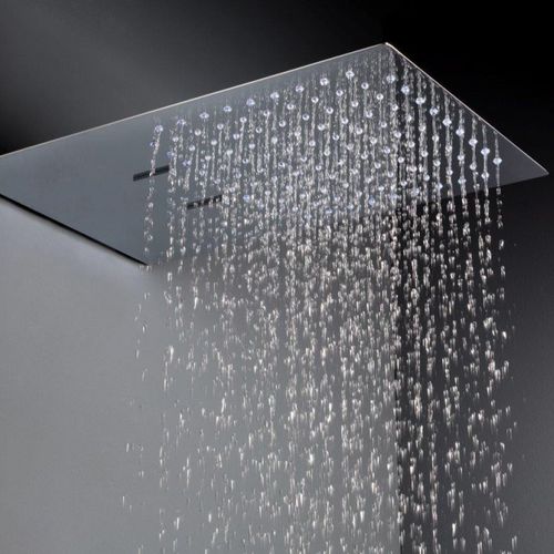 Pommeau de douche mural - JETTO - TENDER RAIN - rectangulaire / pluie / cascade