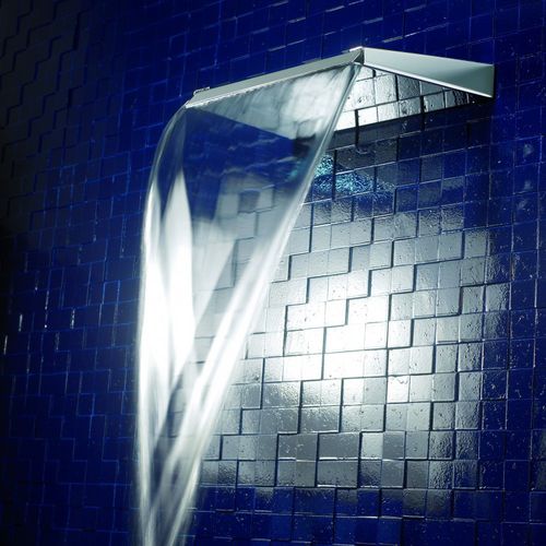 Pommeau de douche mural - ARETHUSA - TENDER RAIN - rectangulaire / cascade