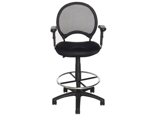 Tabouret de bureau en résille - DELUXE - Versa Products - réglable / à roulettes / pivotant